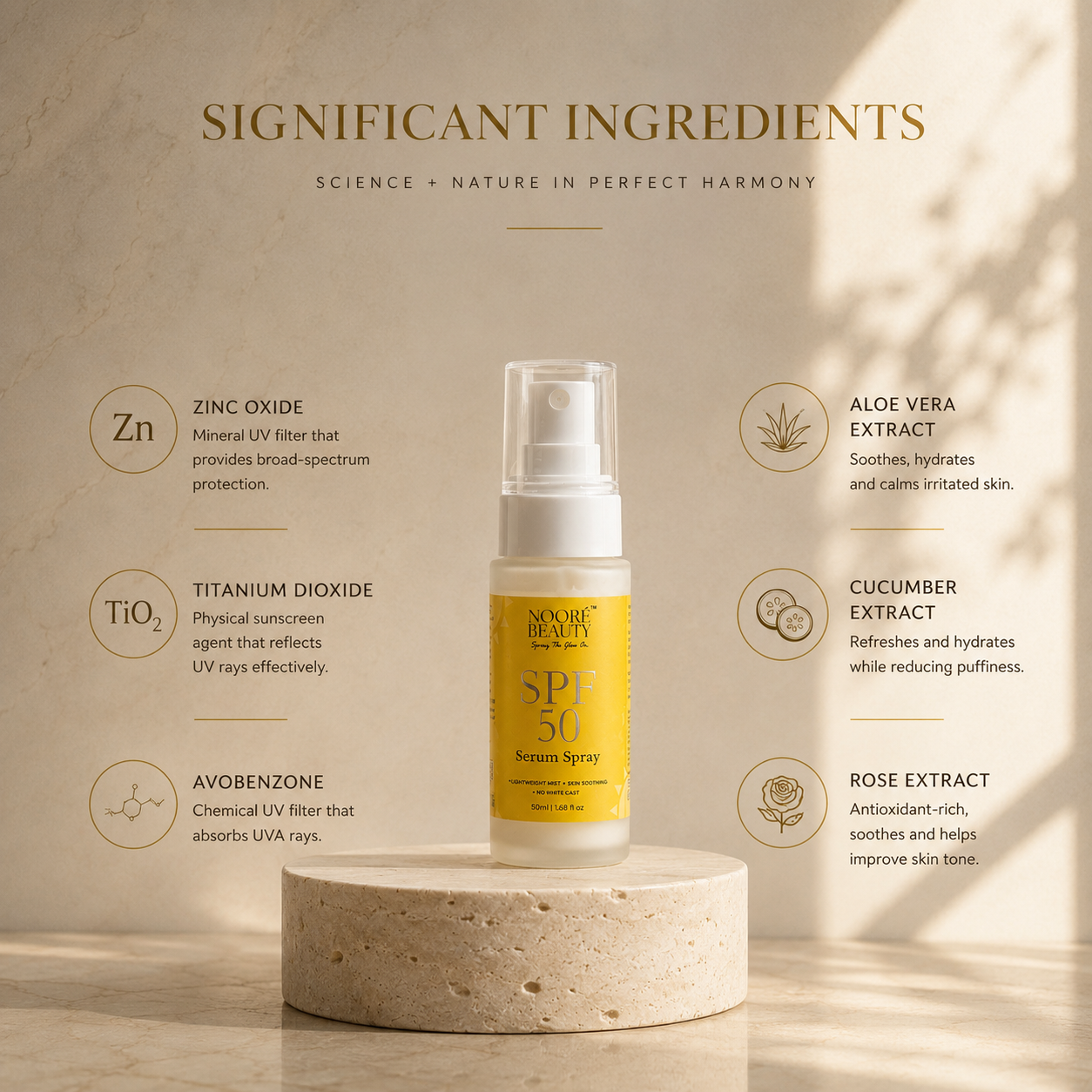 Nooré SPF 50 Sunscreen Spray